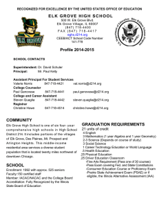 EGHS School Profile - Elk Grove High School