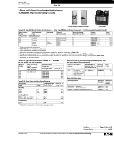 1-Phase and 3-Phase Circuit Breaker Unit Enclosures 10,000