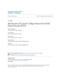 Mechanism of Current Collapse Removal in Field
