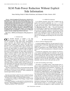 SLM peak-power reduction without explicit side information