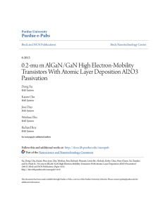 0.2-mu m AlGaN/GaN High Electron-Mobility Transistors With Atomic