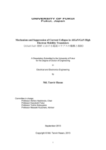 Mechanism and Suppression of Current Collapse in AlGaN/GaN