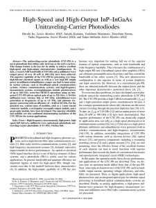 9. High-Speed and High-Output InP-InGaAs Unitraveling