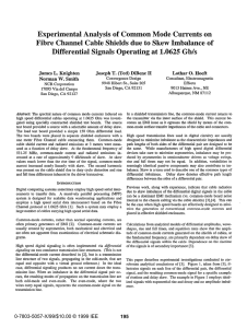 99 - Experimental Analysis of Common Mode Currents on Fibre