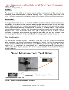 Common Mode Noise Measurement on A Small Motor with Different