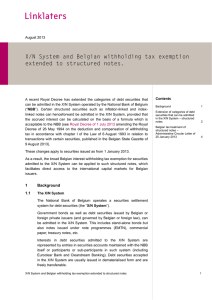 X/N System and Belgian withholding tax exemption