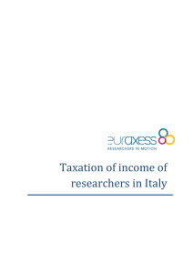 Taxation of income of researchers in Italy