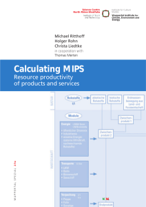 Calculating MIPS - Resource productivity of products and services