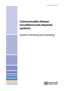 Communicable disease surveillance and response systems. Guide