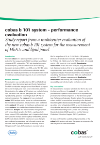 Study report from a multicenter evaluation of the new cobas b 101