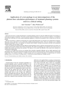 Application of a test package in an intercomparison of the photon