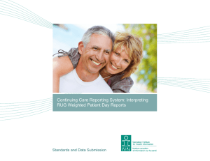 Continuing Care Reporting System: Interpreting RUG