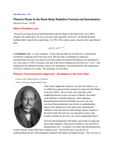 Planck`s Route to the Black Body Radiation Formula and