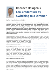 Improve Halogen`s Eco-Credentials by Switching to a