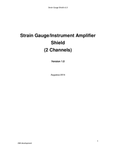 Strain Gauge/Instrument Amplifier Shield (2 Channels)