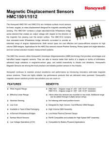 Magnetic Displacement Sensors HMC1501/1512