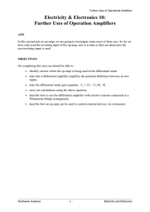 Further Uses of Operational Amplifiers