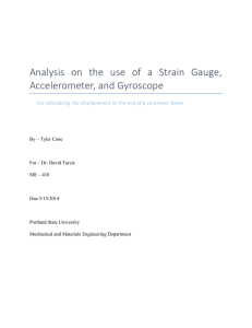 Analysis on the use of a Strain Gauge, Accelerometer, and Gyroscope