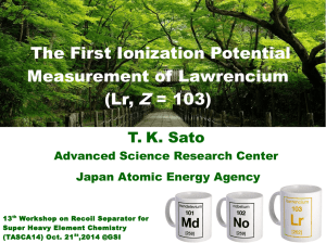 The First Ionization Potential Measurement of Lawrencium (Lr, Z