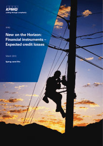 New on the Horizon: Financial instruments – Expected credit losses