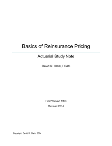 Basics of Reinsurance Pricing