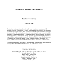 Loss Ratio Work Group - American Academy of Actuaries