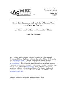 Money-Back Guarantees and the Value of Decision Time: An