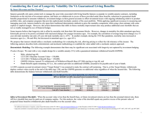 Considering the cost of longevity volatility on VA guaranteed living