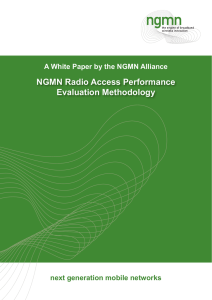 NGMN Radio Access Performance Evaluation Methodology