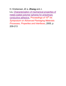 H. Kristiansen, Z. L. Zhang and J. Liu, Characterization of