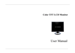 Manual for 17" LCD Security Monitor