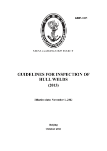 Guidelines for Inspection of Hull Welds