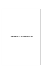 2. Instructions to Bidders (ITB)