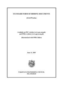 STANDARD FORM OF BIDDING DOCUMENTS (Civil Works)