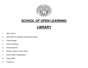 Library - School of Open Learning