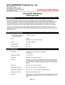 Technical Data Sheet - STIC