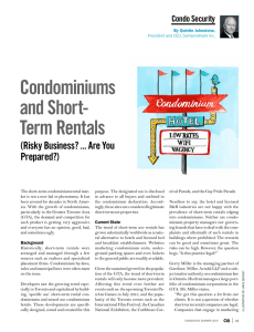 Condominiums and Short- Term Rentals