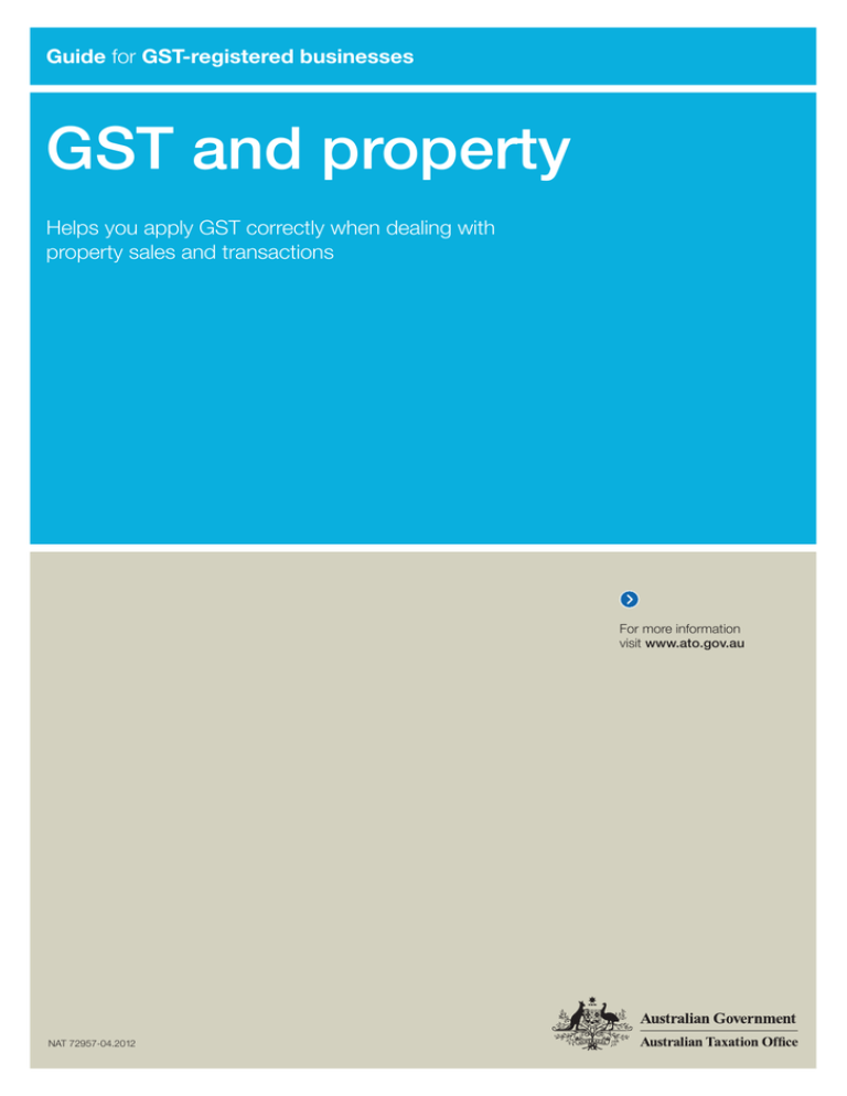 gst-and-property-australian-taxation-office