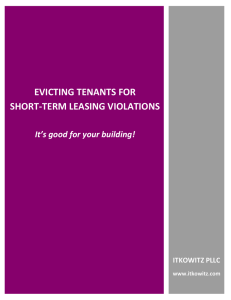 evicting tenants for short-term leasing violations