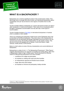 what is a backpacker - Tourism Western Australia