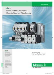 Modern switching installations efficiently fitted and