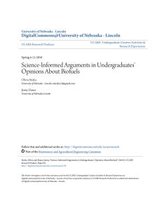 Science-Informed Arguments in Undergraduates` Opinions About