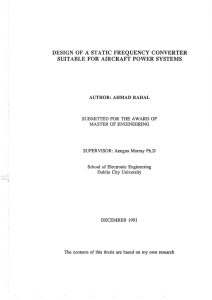 design of a static frequency converter suitable for aircraft