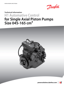 H1 Automotive Control for Single Axial Piston Pumps