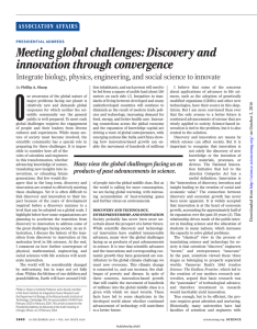 Meeting global challenges: Discovery and innovation