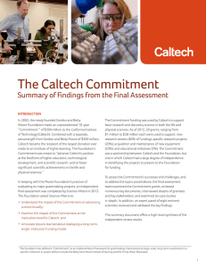 CaItech Evaluation Summary of Findings