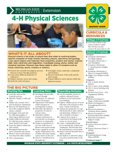 4-H Physical Sciences Project Snapshot