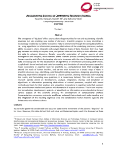 Accelerating Science: A Computing Research Agenda White Paper