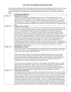 FYS (First Year Seminar) Course Descriptions