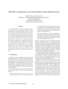 IEEE 802.11 Fragmentation-Aware Energy-Efficient Ad
